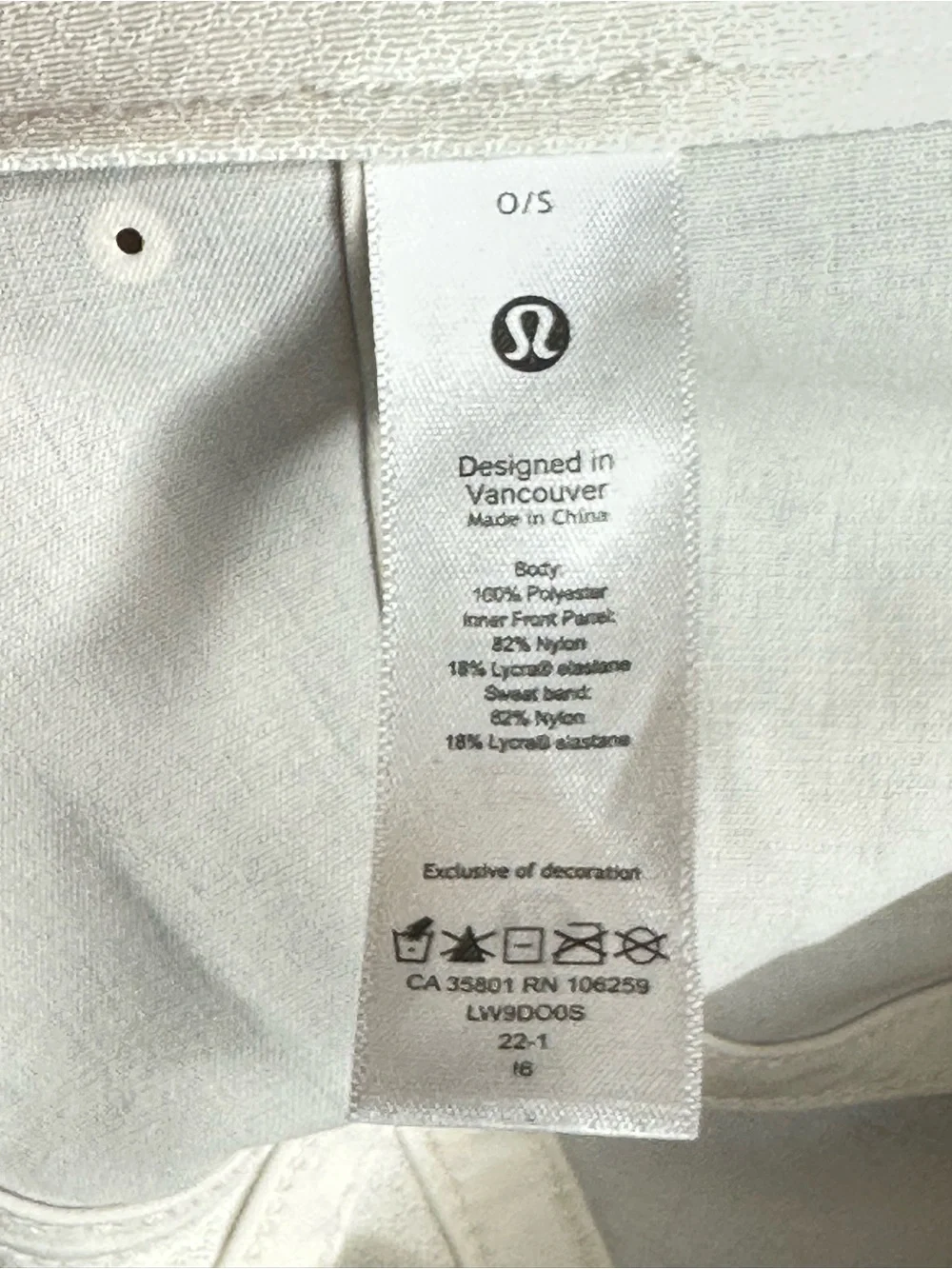 Lululemon White Adjustable Dad Hat Soft Ball Cap One Size Unisex OS